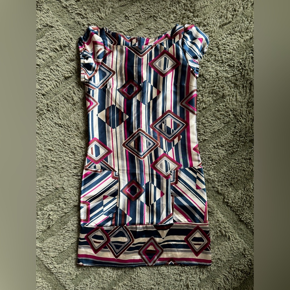 Rũby Charmeuse Satin Geometric Dress